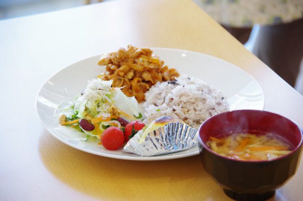 料理の盛り付け後の写真。ダイエット料理とはいえ、ボリュームたっぷりで見た目もキレイです。