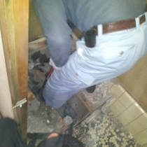 トイレリフォーム工事中写真