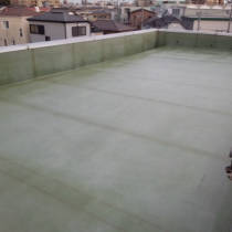 屋上防水リフォーム中(防水施工・防水完了)