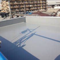 屋上防水リフォーム中(防水施工・トップ施工中2)