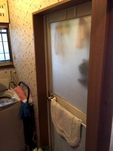 リフォーム前の洗面脱衣所