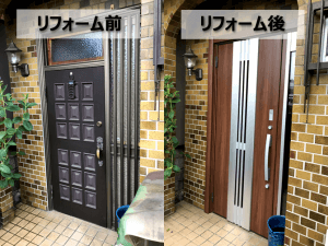 玄関のドアを高機能（高断熱・通気・防犯）ドアに交換【埼玉県川口市】