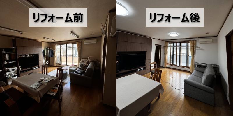 明るく清潔な空間に一新!LDKとベランダのリフォーム事例(埼玉県川口市)